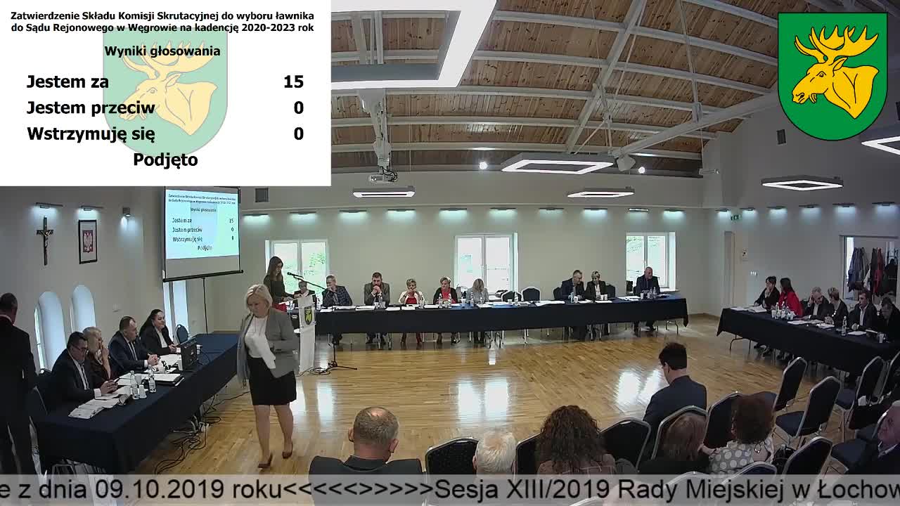 Sesja XIII/2019 Rady Miejskiej w Łochowie