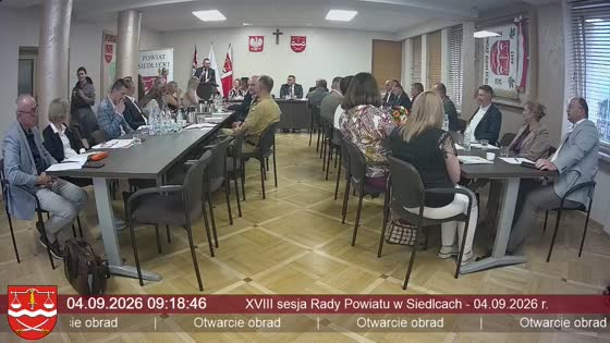 XVIII sesja Rady Powiatu w Siedlcach - 04.09.2026 r.