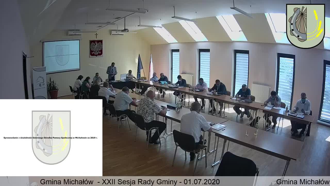 XXII Sesja Rady Gminy Michałów - 01.07.2020 -  - część 1