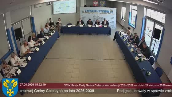 XXIX Sesja Rady Gminy Celestynów kadencji 2024-2029 na dzień 27 sierpnia 2026 roku