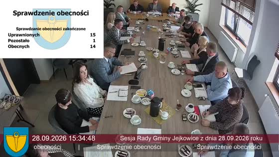 Sesja Rady Gminy Jejkowice z dnia 28.09.2026 roku