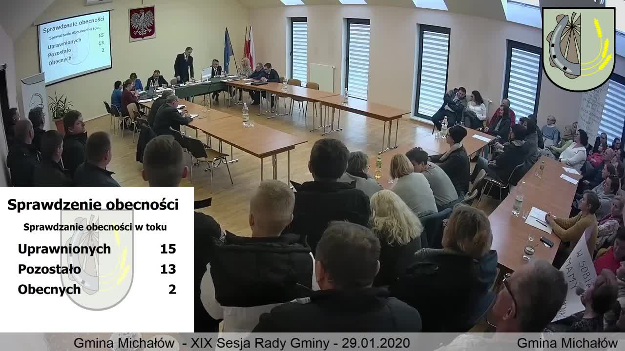 XIX Sesja Rady Gminy Michałów - 29.01.2020