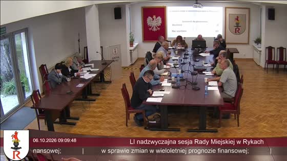 LI nadzwyczajna sesja Rady Miejskiej w Rykach