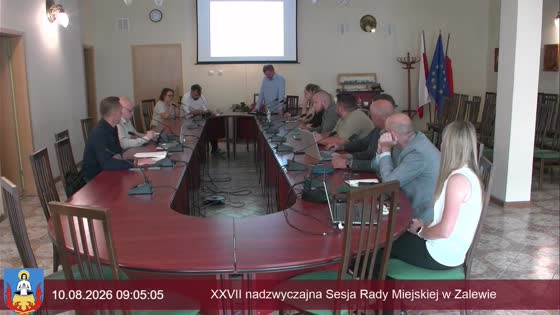 XXVII nadzwyczajna Sesja Rady Miejskiej w Zalewie - 10.08.2026 r.