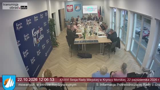 XXXVI Sesja Rady Miejskiej w Krynicy Morskiej, 22 października 2026 r.