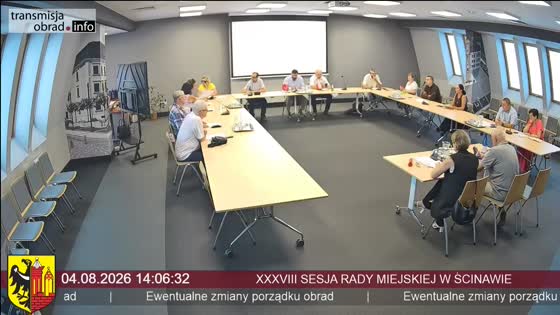 XXXVIII SESJA RADY MIEJSKIEJ W ŚCINAWIE