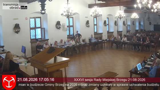 XXXVI sesja Rady Miejskiej Brzegu 21-08-2026