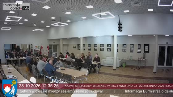 XXXVIII SESJA RADY MIEJSKIEJ W BISZTYNKU DNIA 23 PAŹDZIERNIKA 2026 ROKU