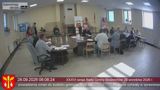 XXXVI sesja Rady Gminy Bodzechów 28 września 2026 r.