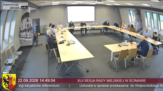 XLII SESJA RADY MIEJSKIEJ W ŚCINAWIE