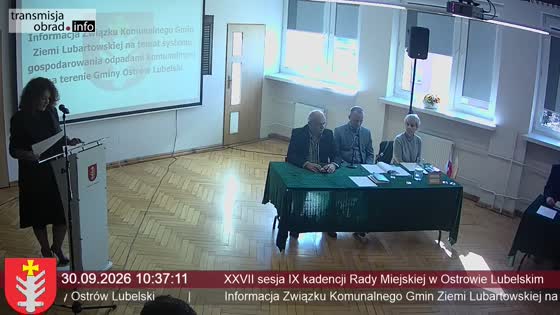 XXVII sesja IX kadencji Rady Miejskiej w Ostrowie Lubelskim