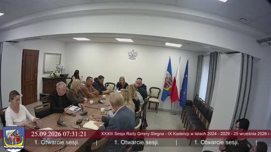 XXXIII Sesja Rady Gminy Stegna - IX Kadencji w latach 2024 - 2029 - 25 września 2026 r.