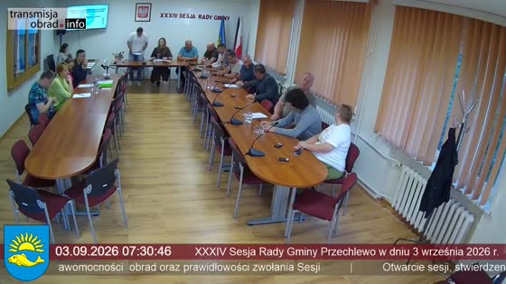 XXXIV Sesja Rady Gminy Przechlewo w dniu 3 września 2026 r.