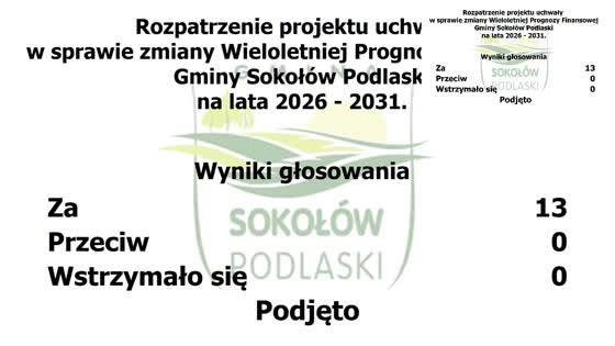 XXXVIII Nadzwyczajna Sesja Rady Gminy Sokołów Podlaski 12.10.2026