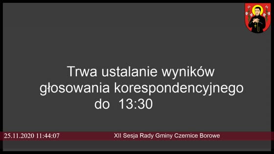 XII Sesja Rady Gminy Czernice Borowe
