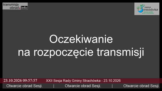 XXII Sesja Rady Gminy Strachówka - 23.10.2026