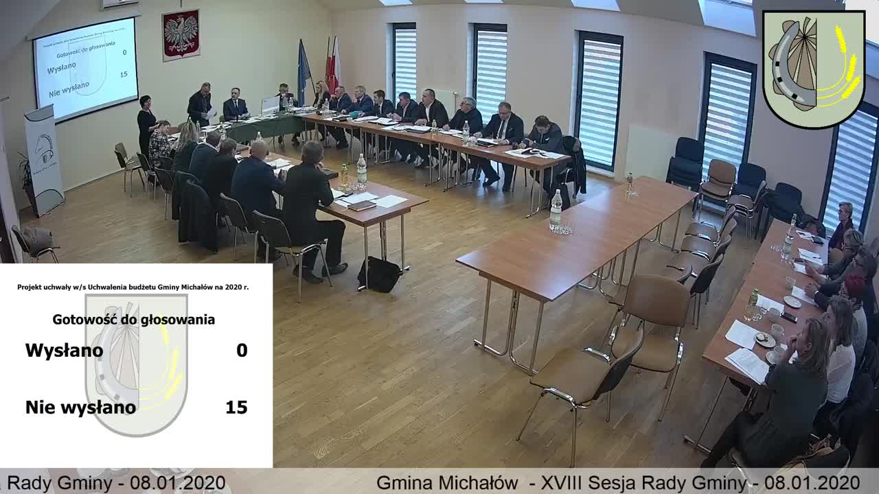 XVIII Sesja Rady Gminy Michałów - 08.01.2020