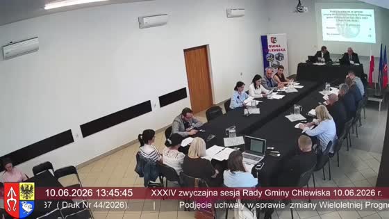 XXXIV Sesja Rady Gminy Chlewiska-anonimizacja